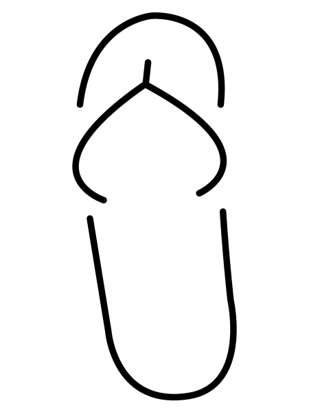 Thong Sandal Emoji coloring page image