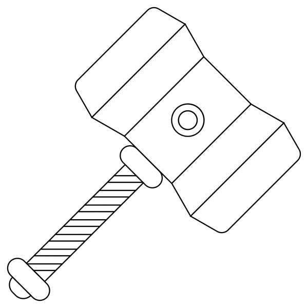 Thors Hammer coloring page - ColouringPages