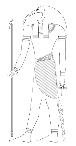Thoth coloring page image