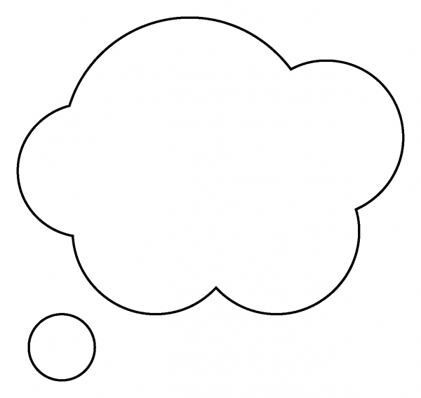 Thought Balloon Emoji coloring page image