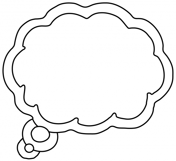 Thought Balloon Emoji coloring page image