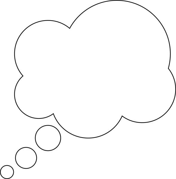 Thought Baloon Emoji coloring page image