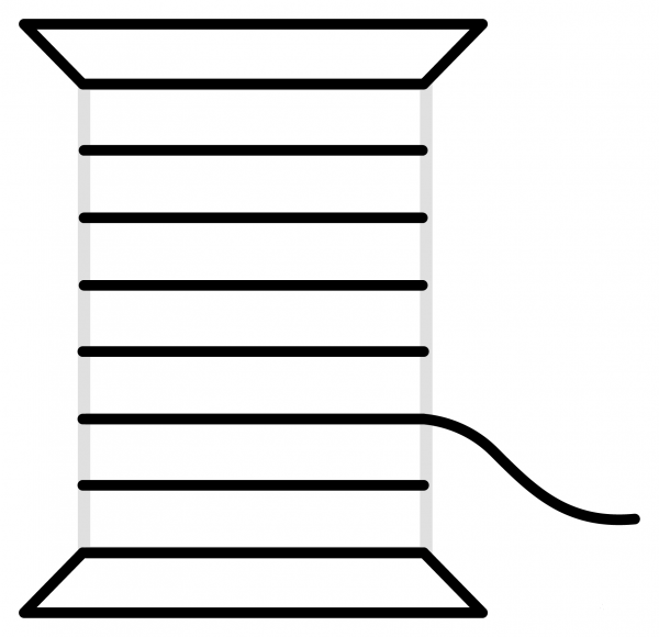 Thread Emoji coloring page image