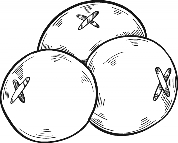 Three Cranberries coloring page image