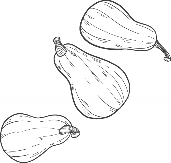 Three Pumpkins coloring page image