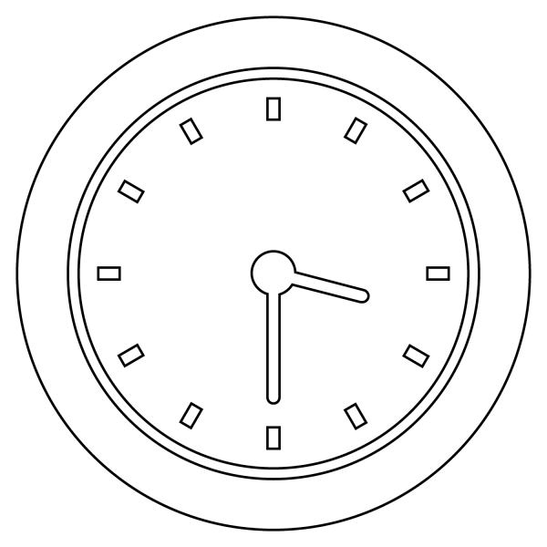 Three Thirty Emoji coloring page image