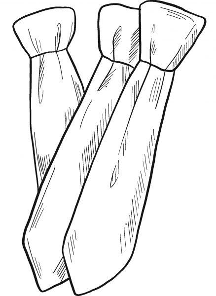 Three Ties coloring page image