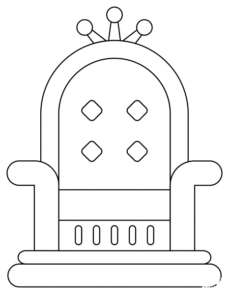 Throne coloring page image