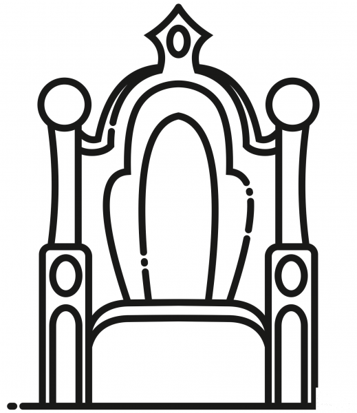 Throne coloring page image