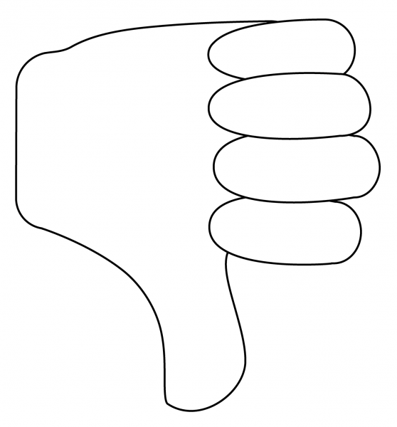 Thumbs Down Emoji coloring page image
