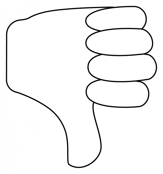 Thumbs Down Emoji coloring page image