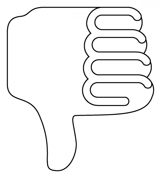 Thumbs Down Emoji coloring page image