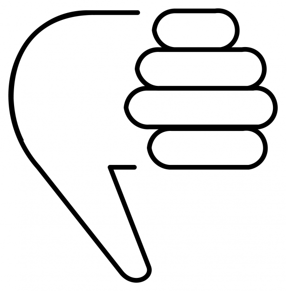 Thumbs Down Emoji coloring page image