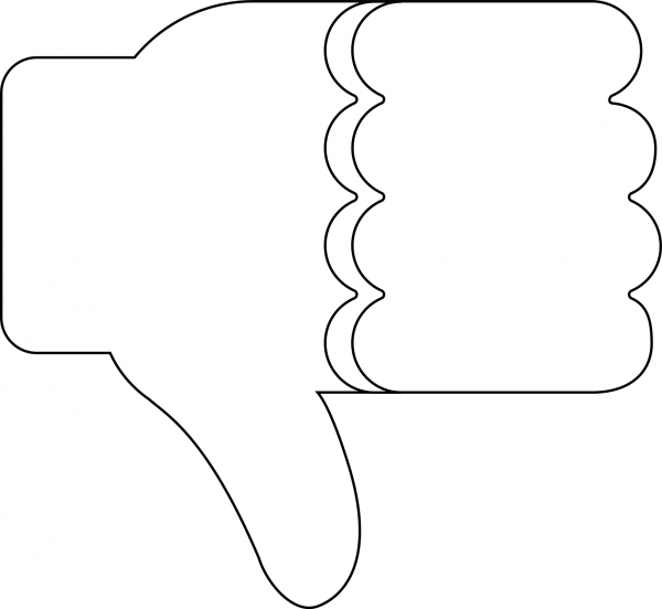 Thumbs Down Emoji coloring page image