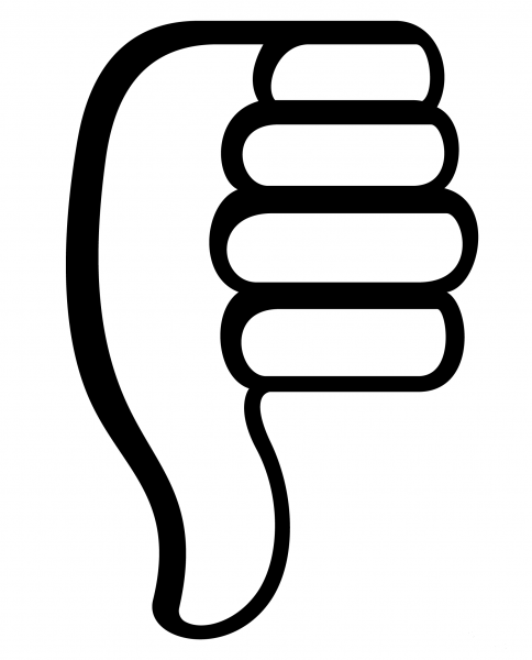 Thumbs down Emoji coloring page image