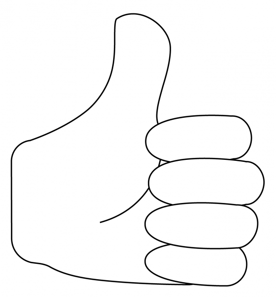 Thumbs Up Emoji coloring page image