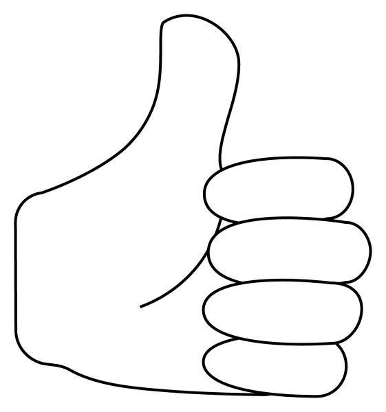 Thumbs Up Emoji coloring page image