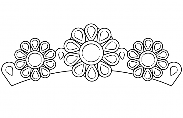 Tiara coloring page image