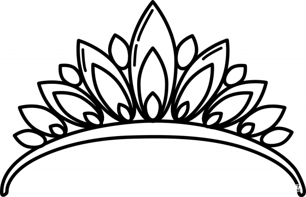 Tiara coloring page image
