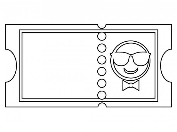 Ticket coloring page - ColouringPages
