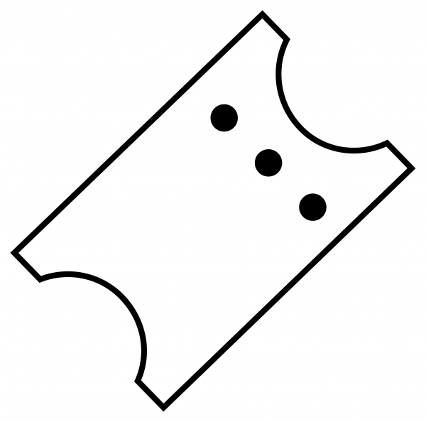 Ticket Emoji coloring page image