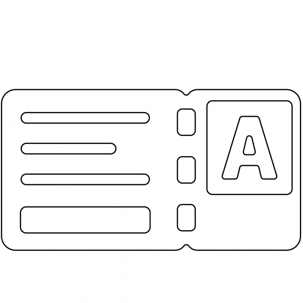 Ticket Emoji coloring page image