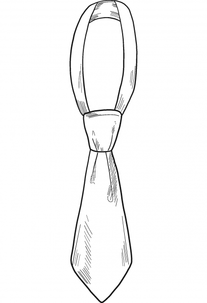 Tie coloring page image