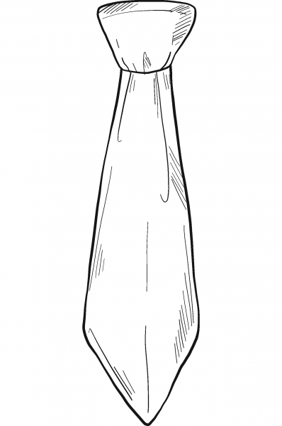Tie coloring page image