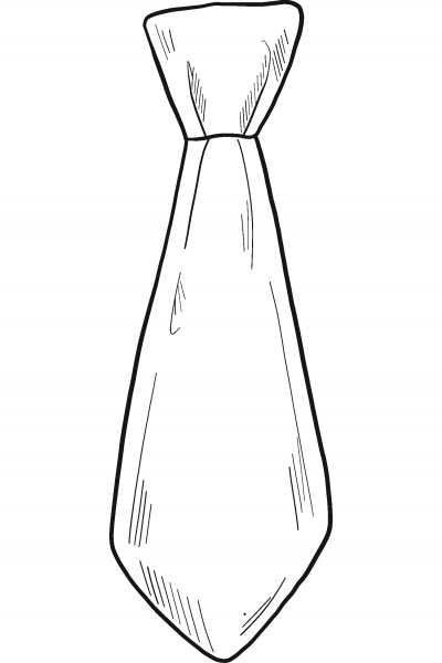 Tie coloring page image