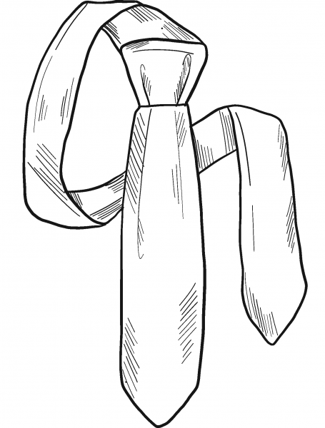 Tie coloring page image