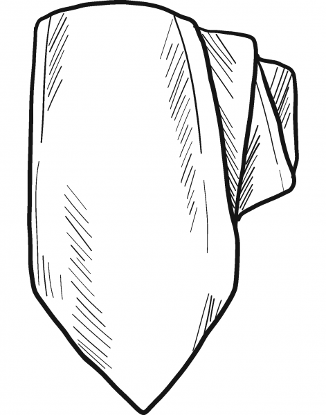 Tie coloring page image