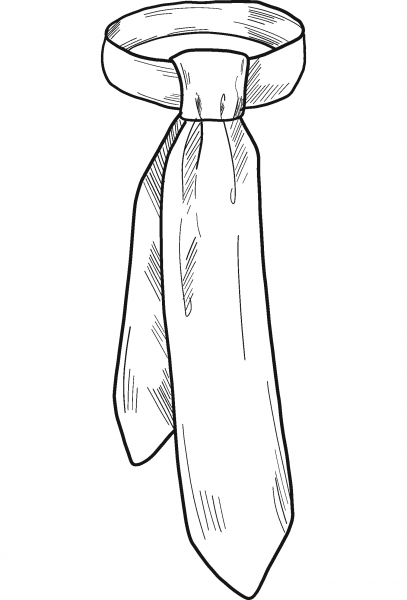 Tie coloring page image