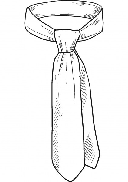 Tie coloring page image