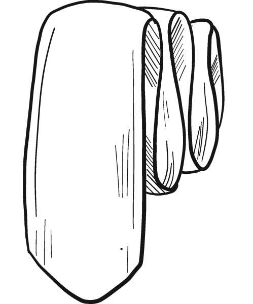 Tie coloring page image