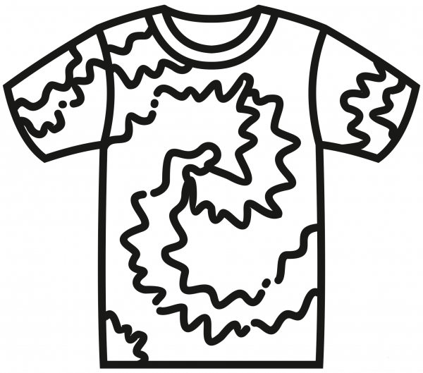 Tie Dye T-Shirt coloring page image