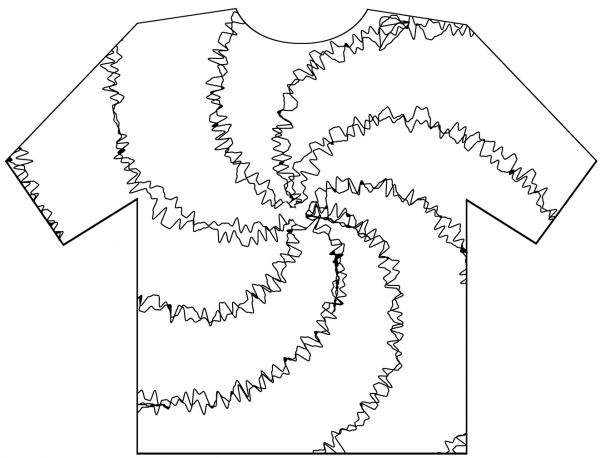 Tie Dye T-Shirt coloring page image