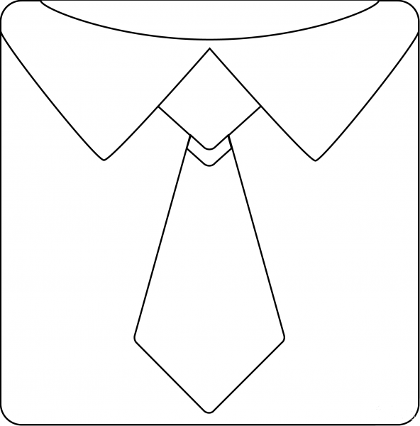 Tie Emoji coloring page image