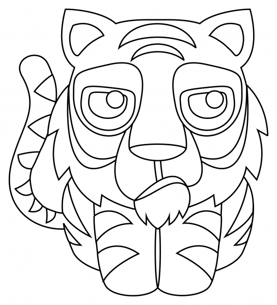 Tiger coloring page image