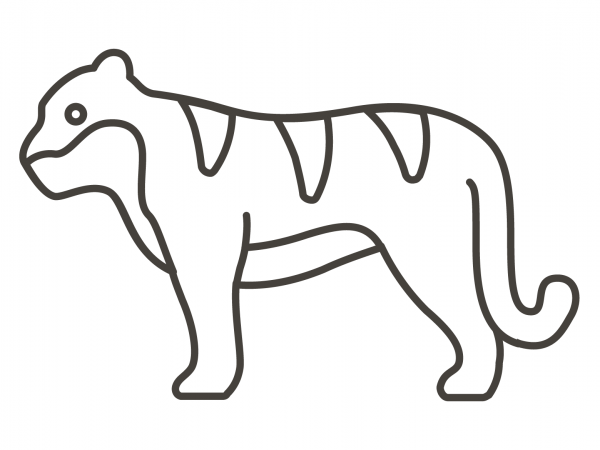 Tiger coloring page image