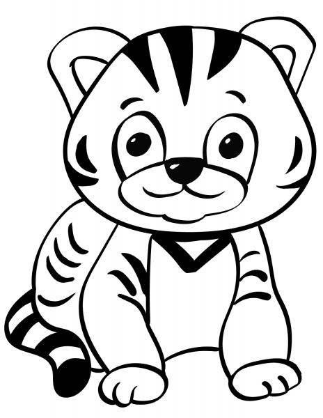 Tiger Cub coloring page image