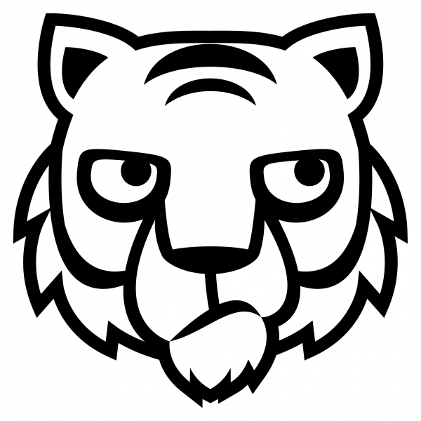 Tiger Face Emoji coloring page image