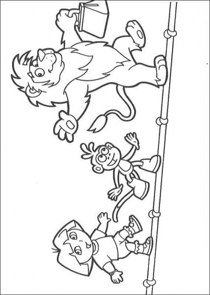 Tightrope walking coloring page image