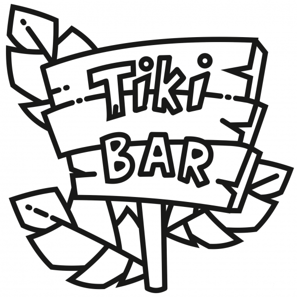 Tiki Bar coloring page image
