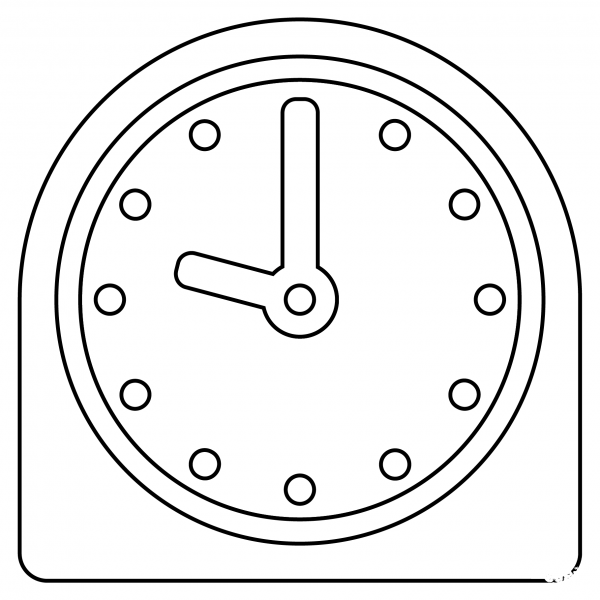 Timer Clock Emoji coloring page - ColouringPages