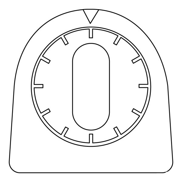 Timer Clock Emoji coloring page image