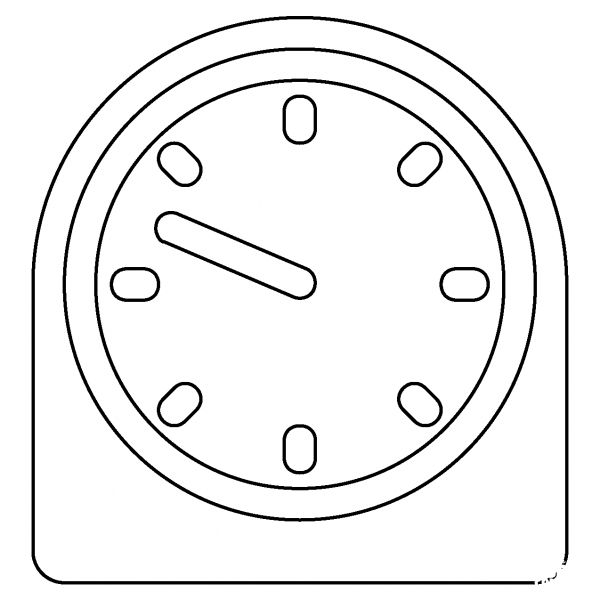 Timer Clock Emoji coloring page image