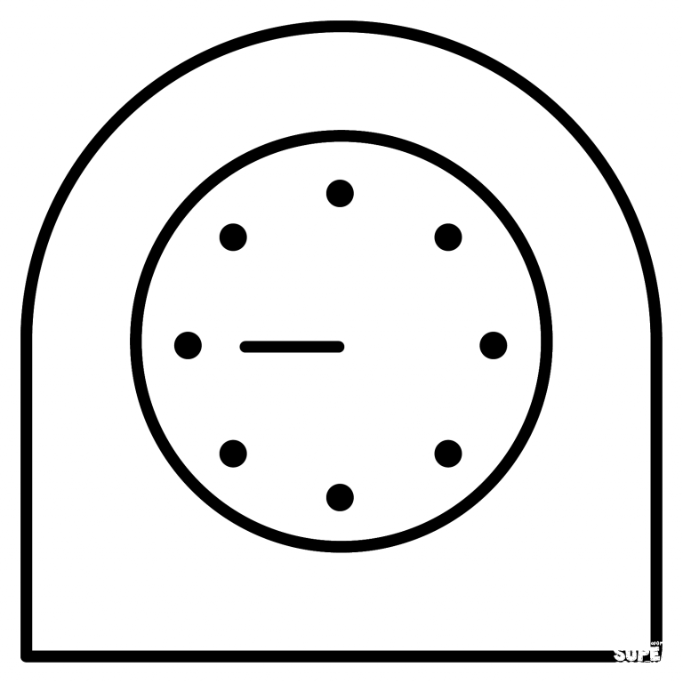 Timer Clock Emoji coloring page - ColouringPages