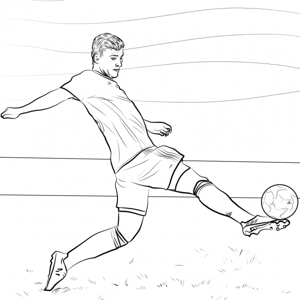 Timo Werner coloring page image