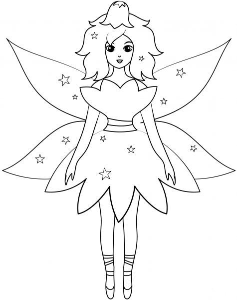 Tinker Bell coloring page image