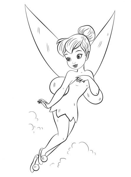 Tinkerbell coloring page image